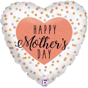 Happy Mother's Day Glittering Rose Gold Balloon